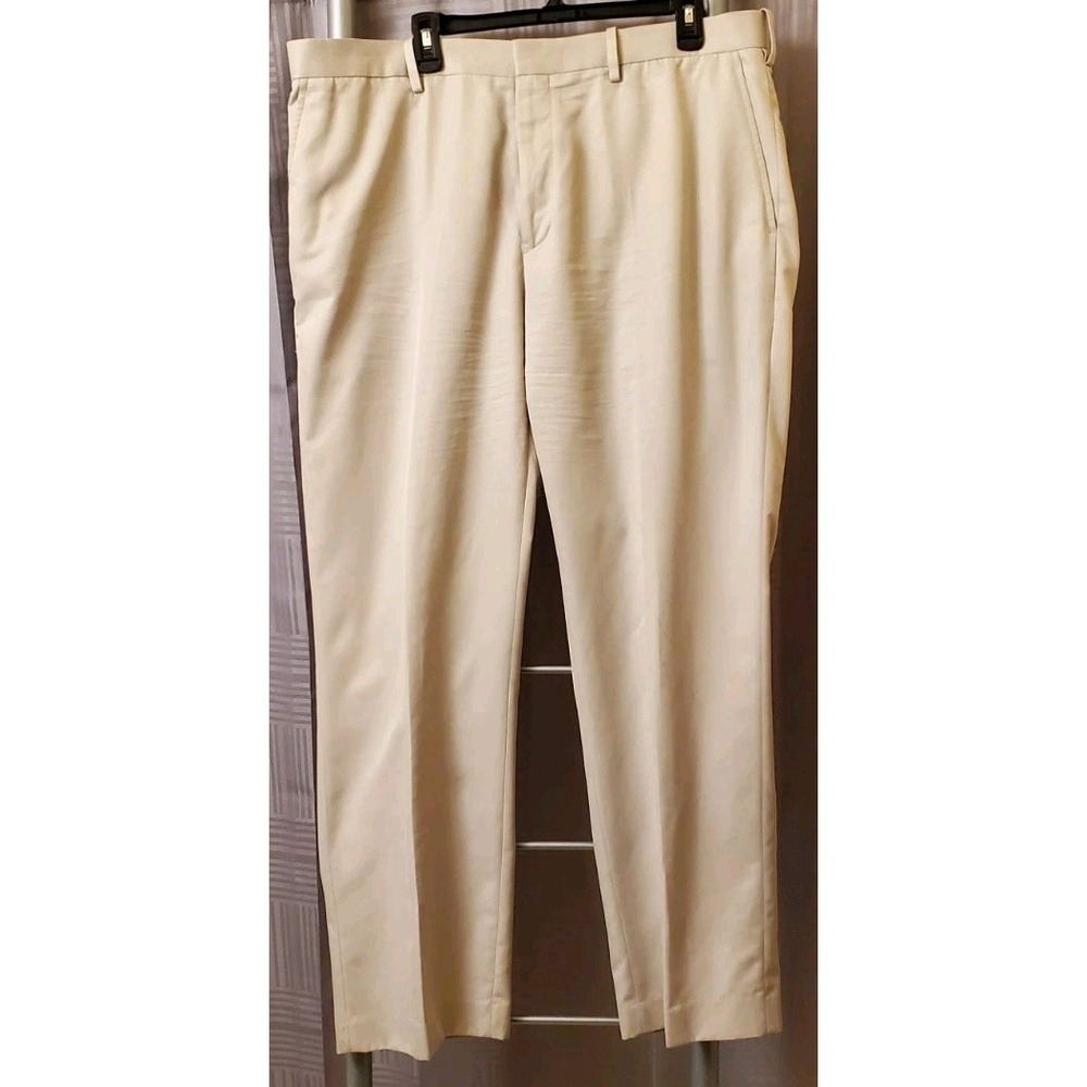 Jack Nicklaus Pants Mens Sz 40x32 Beige Flat Font Golf Performance Chino Casual